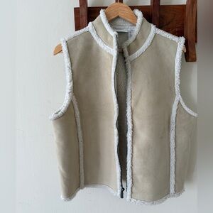 Vintage Liz Claiborne Suede Vest - Sz L Petite